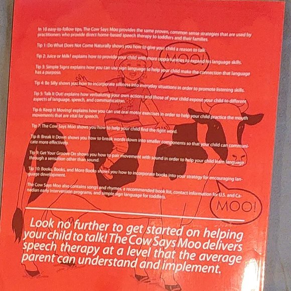 The Cow Says Moo: Ten Tips To Teach Toddlers To Talk Paperback By Vicky McErlean - Picture 5 of 6